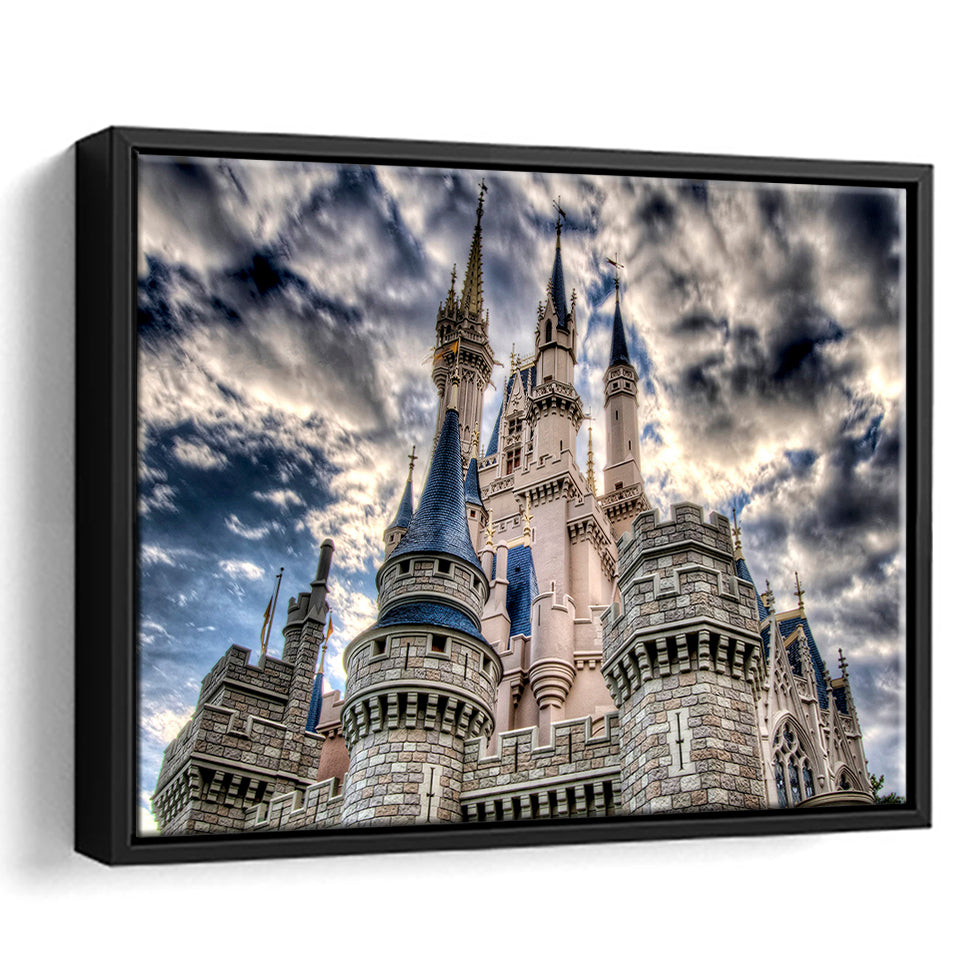 Fairy Castle Framed Canvas Prints Wall Art Decor, Framed Picture, Floating Frame