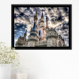 Fairy Castle Framed Canvas Prints Wall Art Decor, Framed Picture, Floating Frame