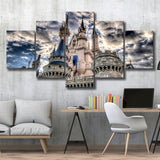 Fairy Castle 5 Piece Canvas Prints Wall Art Decor, Multi Panels, Mixed Canvas