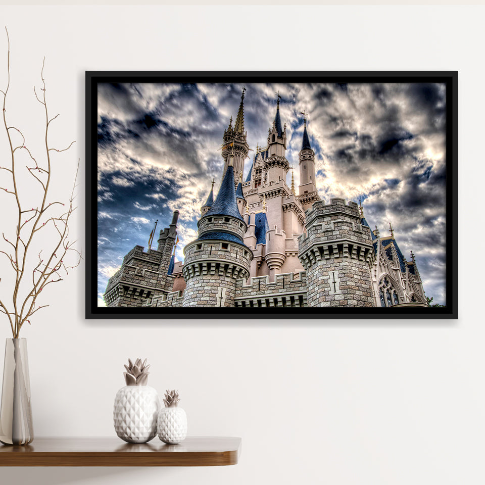 Fairy Castle Framed Canvas Prints Wall Art Decor, Framed Picture, Floating Frame