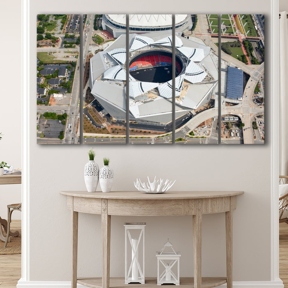 Falcons Stadium, Stadium Canvas, Sport Art, Gift for him, Multi Panels B, Canvas Prints Wall Art Decor
