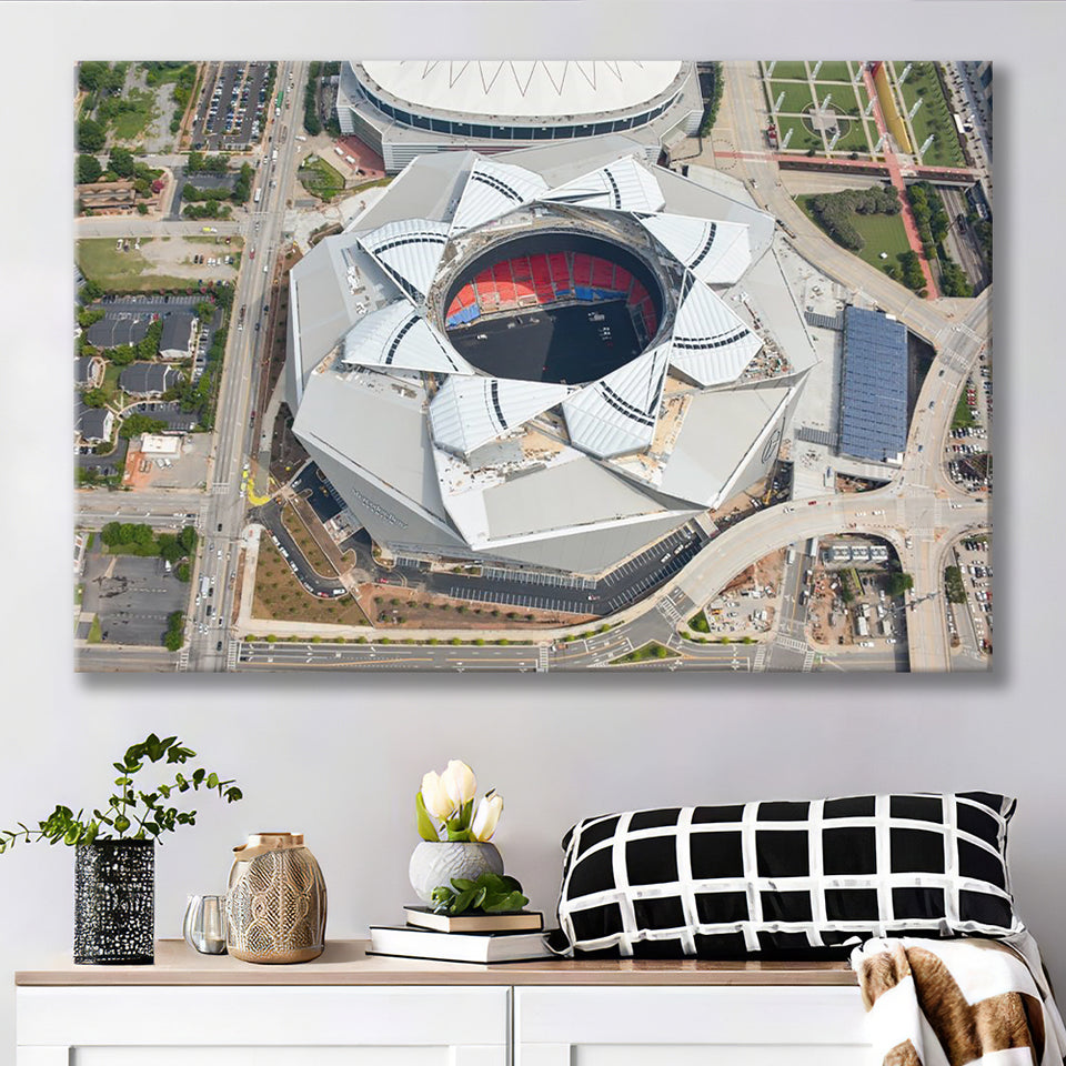 Falcons Stadium, Stadium Canvas, Sport Art, Gift for him, Fan Gift, Canvas Prints Wall Art Decor
