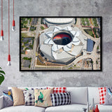 Falcons Stadium, Stadium Canvas, Sport Art, Gift for him, Framed Art Prints Wall Art Decor, Framed Picture