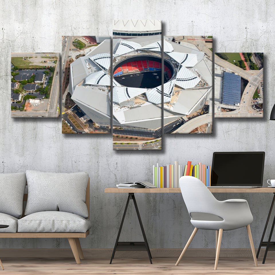Falcons Stadium, Stadium Canvas, Sport Art, Large Canvas, Multi Panels, Canvas Prints Wall Art Decor