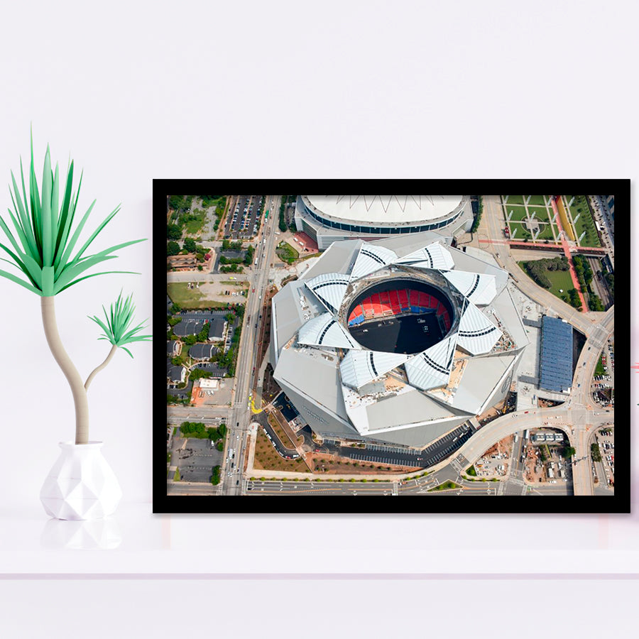 Falcons Stadium, Stadium Canvas, Sport Art, Gift for him, Framed Art Prints Wall Art Decor, Framed Picture
