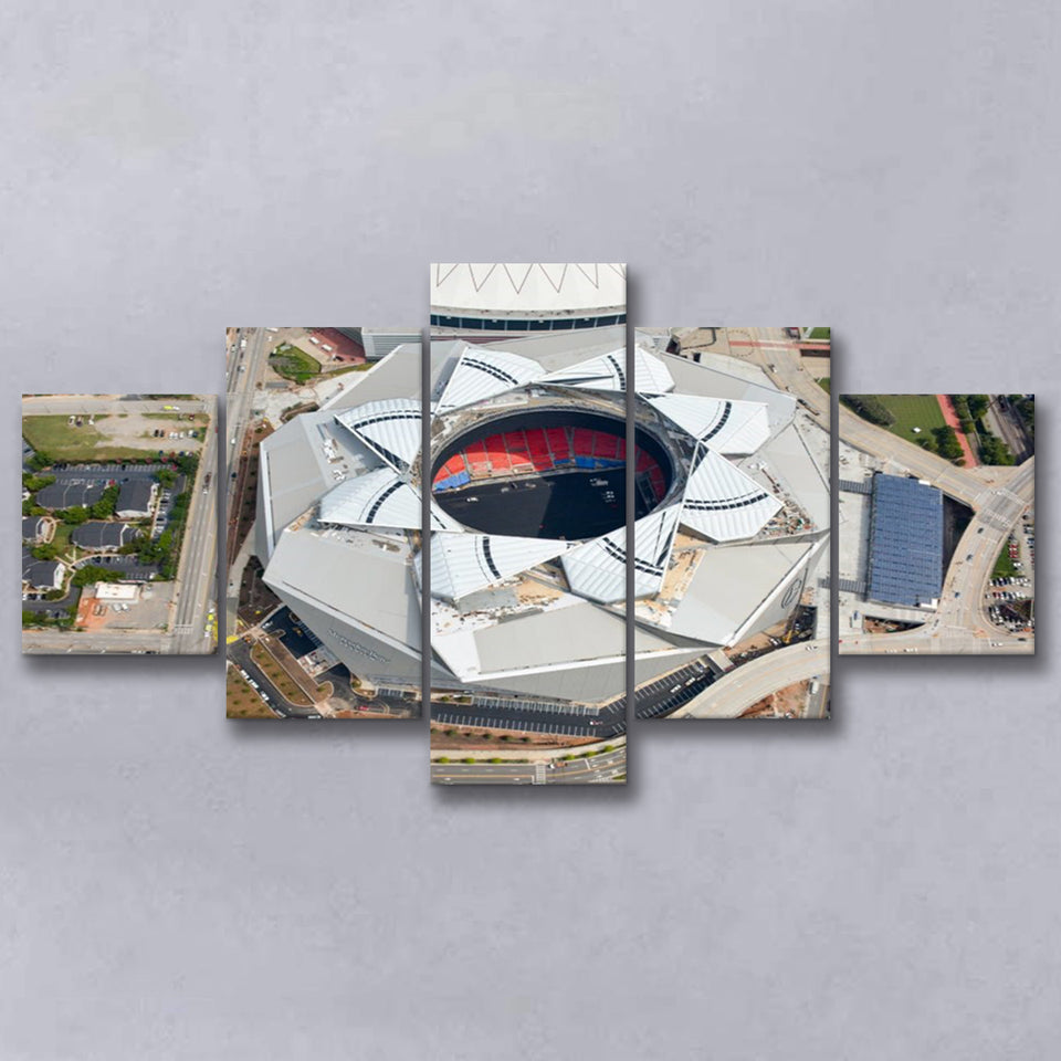 Falcons Stadium, Stadium Canvas, Sport Art, Large Canvas, Multi Panels, Canvas Prints Wall Art Decor
