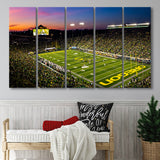 Fall Nights at Auzten Stadium, Stadium Canvas, Sport Art, Gift for him, Multi Panels B, Canvas Prints Wall Art Decor