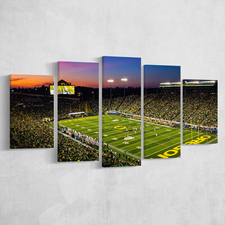 Fall Nights at Auzten Stadium, Stadium Canvas, Sport Art, Large Canvas, Multi Panels, Canvas Prints Wall Art Decor