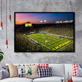 Fall Nights at Auzten Stadium, Stadium Canvas, Sport Art, Gift for him, Framed Art Prints Wall Art Decor, Framed Picture