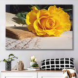 Fallen Yellow Rose Canvas Prints Wall Art - Painting Canvas, Art Prints, Wall Decor, Home Decor, Prints for Sale