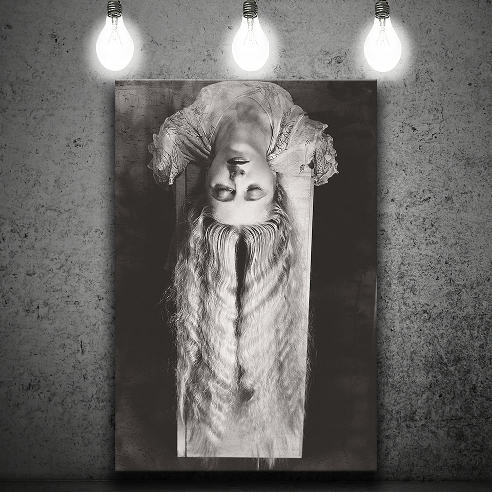 Falling Hair Black And White Print, Man Ray Canvas Prints Wall Art Home Decor