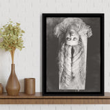 Falling Hair Black And White Print, Man Ray Framed Canvas Prints Wall Art Home Decor, Floating Frame