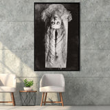 Falling Hair Black And White Print, Man Ray Framed Canvas Prints Wall Art Home Decor, Floating Frame