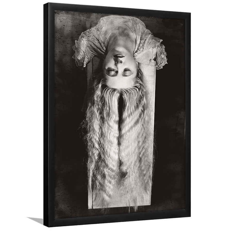 Falling Hair Black And White Print, Man Ray Framed Art Print Wall Art Decor,Framed Picture