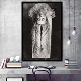 Falling Hair Black And White Print, Man Ray Framed Art Print Wall Art Decor,Framed Picture