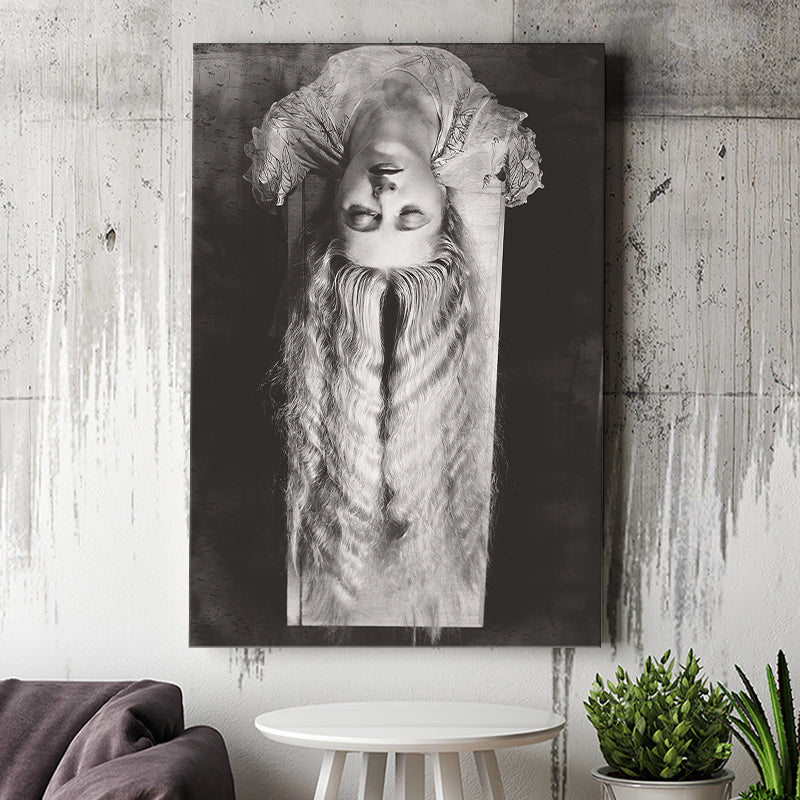 Falling Hair Black And White Print, Man Ray Canvas Prints Wall Art Home Decor