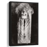 Falling Hair Black And White Print, Man Ray Framed Canvas Prints Wall Art Home Decor, Floating Frame