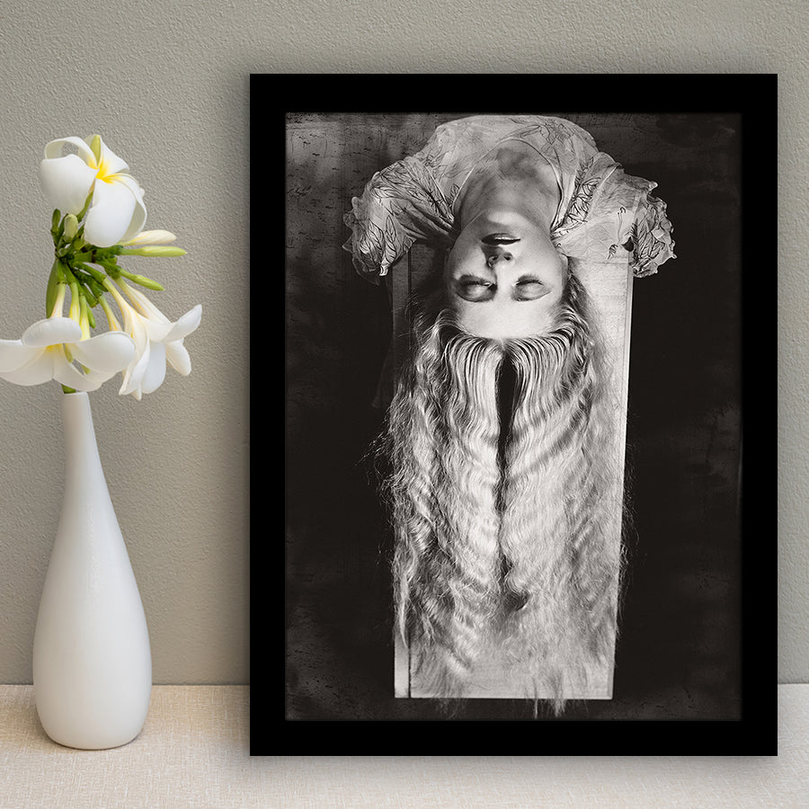 Falling Hair Black And White Print, Man Ray Framed Art Print Wall Art Decor,Framed Picture