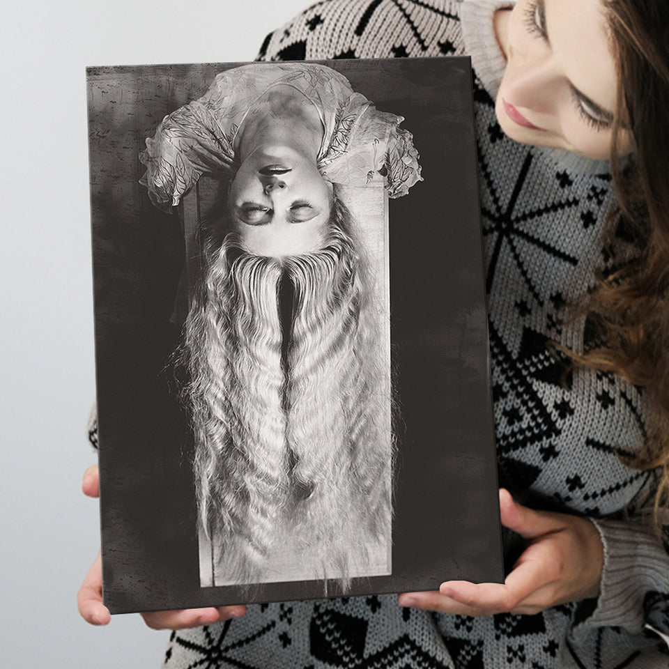 Falling Hair Black And White Print, Man Ray Canvas Prints Wall Art Home Decor