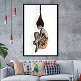 Falling Out Of Consciousness Graffiti Art, Framed Art Prints Wall Art Home Decor, Ready to Hang