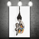 Falling Out Of Consciousness Graffiti Art, Canvas Prints Wall Art Home Decor, Ready to Hang