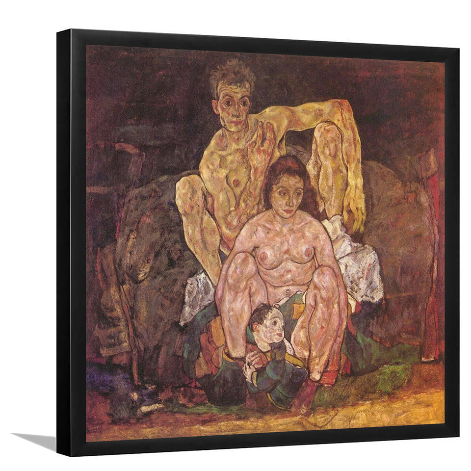 Family By Egon SchieleArt Print,Canvas Art,Frame Art,Plexiglass Cover