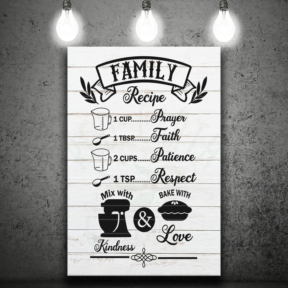 Family Recipe Canvas Prints Wall Art - Painting Canvas, Wall Decor, Painting Prints