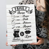 Family Recipe Canvas Prints Wall Art - Painting Canvas, Wall Decor, Painting Prints