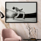 Famous Canvas, Freddie Mercury Music Art Framed Canvas Prints Wall Art Home Decor,Floating Frame