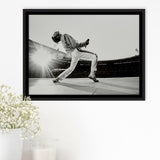 Famous Canvas, Freddie Mercury Music Art Framed Canvas Prints Wall Art Home Decor,Floating Frame