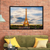Famous Places Art Canvas, Eiffel Tower Paris Famous Cities Art  Framed Art Prints Wall Decor, Framed Picture, Large Art Prints
