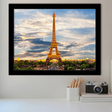 Famous Places Art Canvas, Eiffel Tower Paris Famous Cities Art  Framed Art Prints Wall Decor, Framed Picture, Large Art Prints