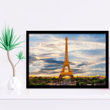 Famous Places Art Canvas, Eiffel Tower Paris Famous Cities Art  Framed Art Prints Wall Decor, Framed Picture, Large Art Prints