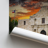 Famous Places Art Canvas The Alamo San Antonio Texas, Poster Art, Poster Print Wall Art Decor