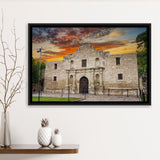 Famous Places Art Canvas The Alamo San Antonio Texas, Framed Canvas Prints Wall Art Decor, Framed Picture