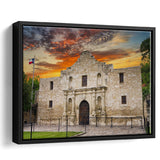 Famous Places Art Canvas The Alamo San Antonio Texas, Framed Canvas Prints Wall Art Decor, Framed Picture