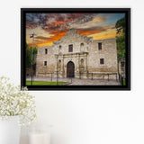 Famous Places Art Canvas The Alamo San Antonio Texas, Framed Canvas Prints Wall Art Decor, Framed Picture