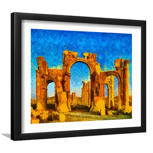 Famous Arch Of Palmyra Syria Framed Wall Art - Framed Prints, Art Prints, Home Decor, Painting Prints