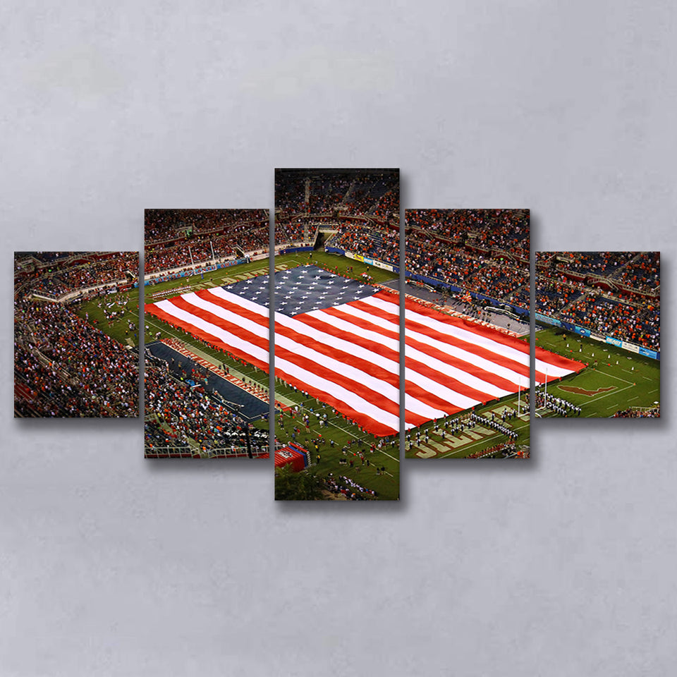 Fau stadium in Florida, Stadium Canvas, Sport Art, Large Canvas, Multi Panels, Canvas Prints Wall Art Decor