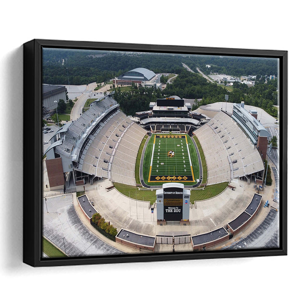 Faurot Field Stadium Framed Canvas Prints Missouri Tigers Wall Art American,Sport Stadium Art Prints, Fan Gift