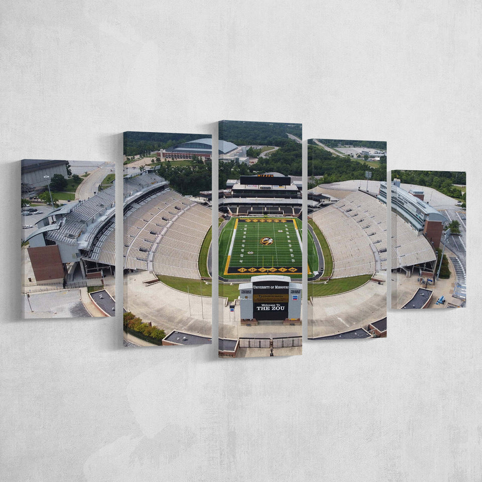 Faurot Field Stadium Canvas Prints Missouri Tigers Wall Art American,Multi Panels,Sport Stadium Art Prints, Fan Gift