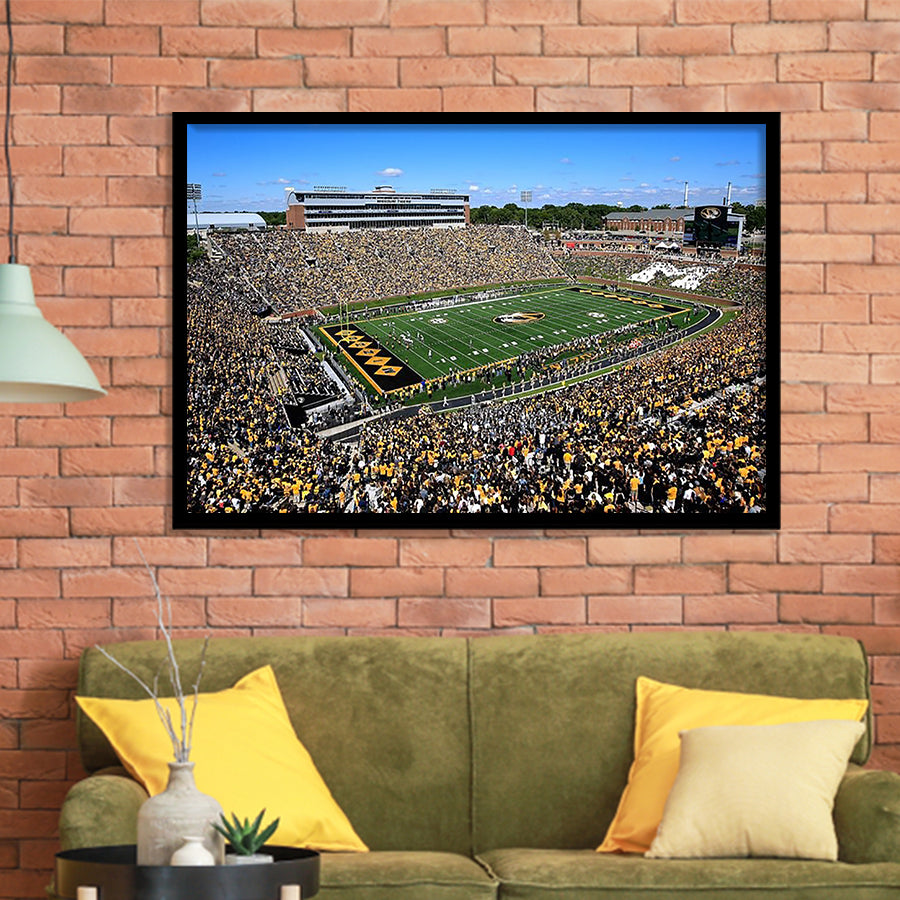Faurot field at Memorial Stadium, Stadium Canvas, Sport Art, Gift for him, Framed Art Prints Wall Art Decor, Framed Picture