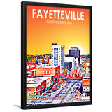 Fayetteville North Carolina Art Sunset Landscape, City Art Print, Framed Art Print Wall Art Home Decor, Framed Picture