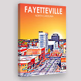 Fayetteville North Carolina Art Sunset Landscape ,City Art Print, Large Canvas, Canvas Print Wall Art Home Decor