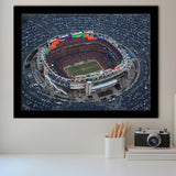 Fedex Field Aerial View, Stadium Canvas, Sport Art, Gift for him, Framed Art Prints Wall Art Decor, Framed Picture