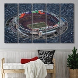Fedex Field Aerial View, Stadium Canvas, Sport Art, Gift for him, Multi Panels B, Canvas Prints Wall Art Decor