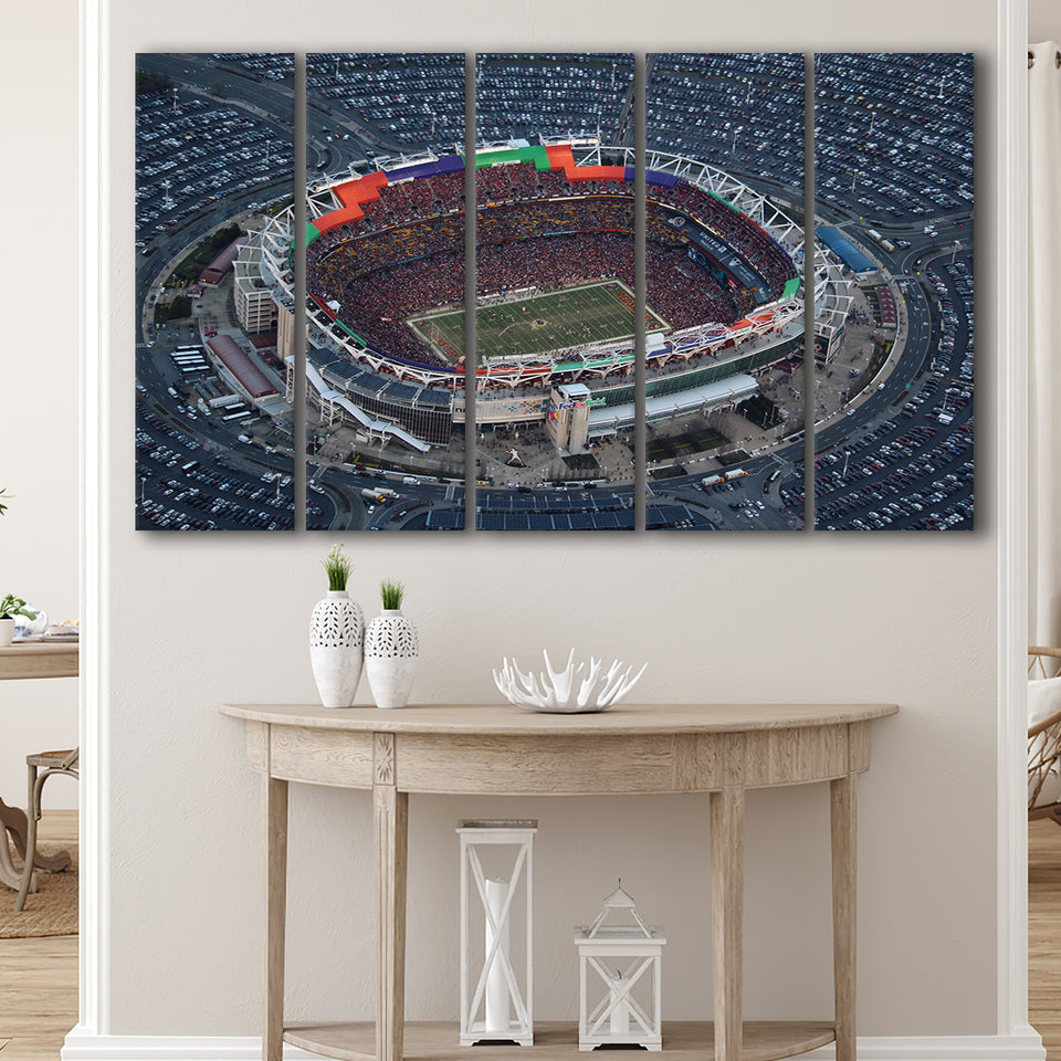 Fedex Field Aerial View, Stadium Canvas, Sport Art, Gift for him, Multi Panels B, Canvas Prints Wall Art Decor