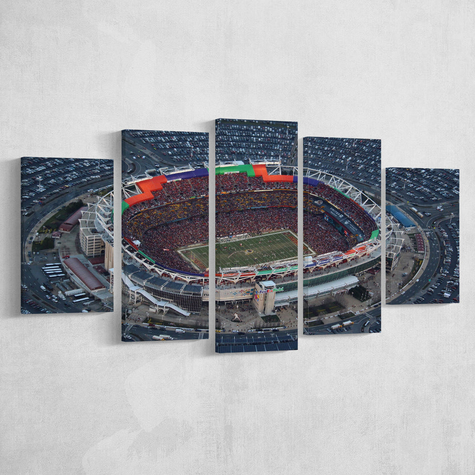 Fedex Field Aerial View, Stadium Canvas, Sport Art, Large Canvas, Multi Panels, Canvas Prints Wall Art Decor