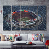 Fedex Field Aerial View 5 Pieces B Canvas Prints Wall Art - Painting Canvas, Multi Panels,5 Panel, Wall Decor