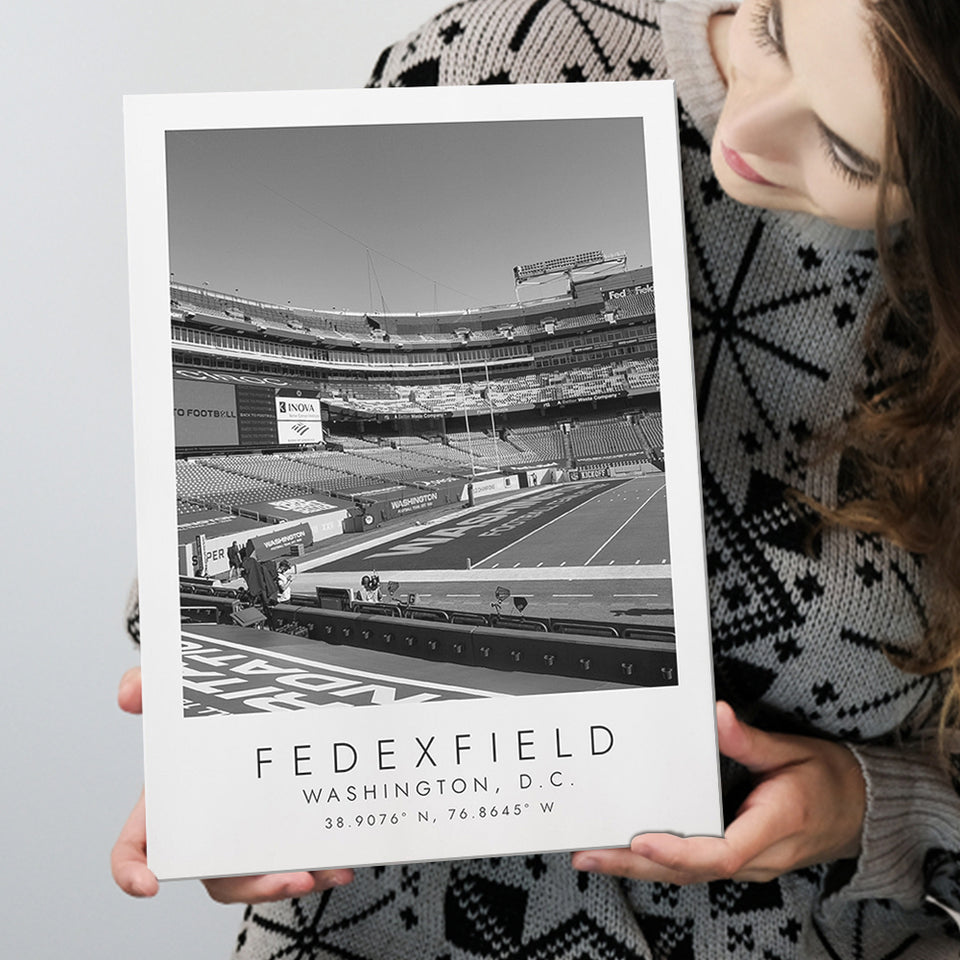 Fedexfield Washington Football Team Football Lovers Black And White Art Canvas Prints Wall Art Home Decor